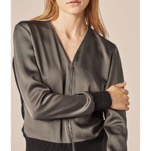 Rag & Bone Vivienne Olive Zip-up Top Sweater Sz. S